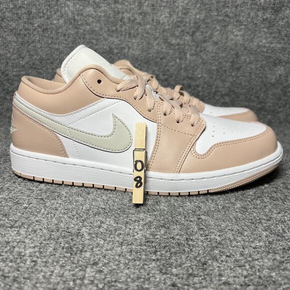 Sz 12 Nike Women's Air Jordan 1 Low 'White/Particle Beige' (DC0774-120) New - Picture 9 of 9